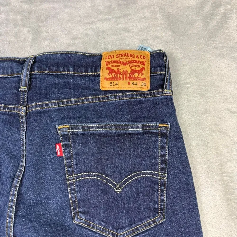 Levi-s Men's Navy and Blue Jeans